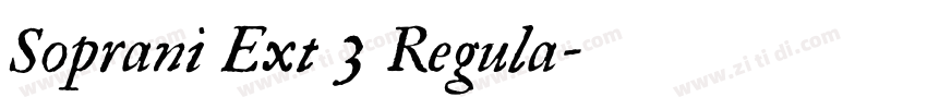 Soprani Ext 3 Regula字体转换